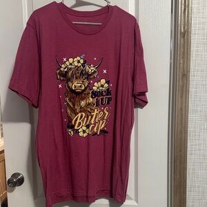 Simply Southern Buttercup Graphic Tee - Maroon